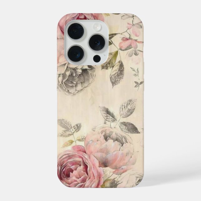 Estojo de Telefone Floral Fofo (Verso)