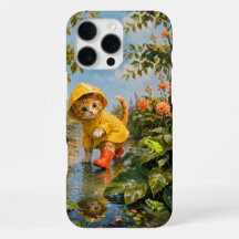Estojo de Telefone Gatinho Dia Chuvoso de Verão Ma