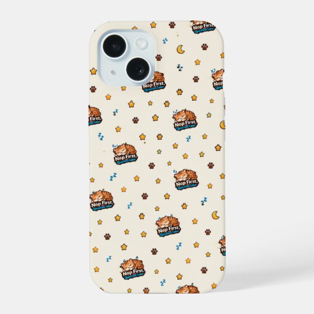 Estojo de telefone gato fofo dormindo (Verso)