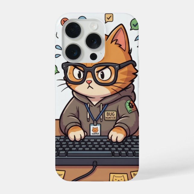 Estojo de Telefone Gato Real (Verso)