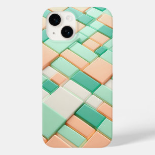 Estojo de Telefone Geométrico Pastel Moderno em Ve