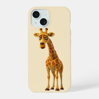 Estojo de Telefone Girafa Bonita Cansada