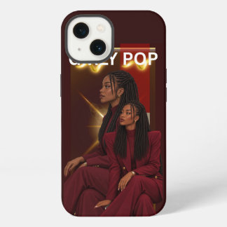 Estojo de Telefone Marrom e Vermelho de Moda Pop F