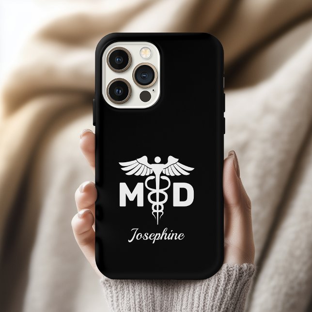 Estojo de Telefone Médico Personalizado MD, Presen (custom doctor name case, md graduation phone case gift, custom medical school graduation gift)