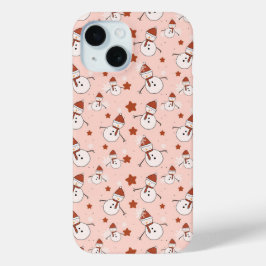 Estojo de Telefone Natalino Homem de Neve Fofo