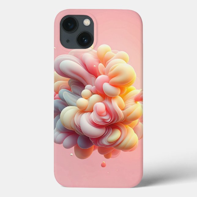 Estojo de Telefone Nuvem Abstrata Pastel Macio Son (Verso)