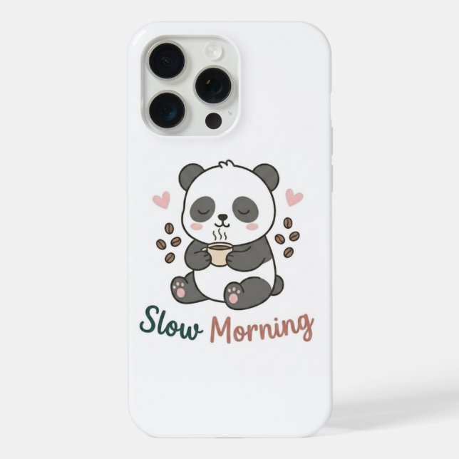 Estojo de Telefone Panda de Manhã Lenta | Capa Kaw (Verso)