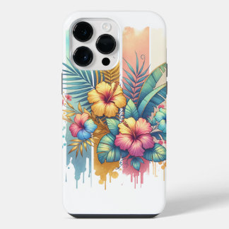 Estojo de telefone para artista de aquarela floral