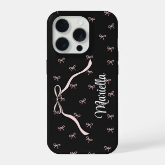 Estojo de Telefone Personalizado com Laço Preto Co