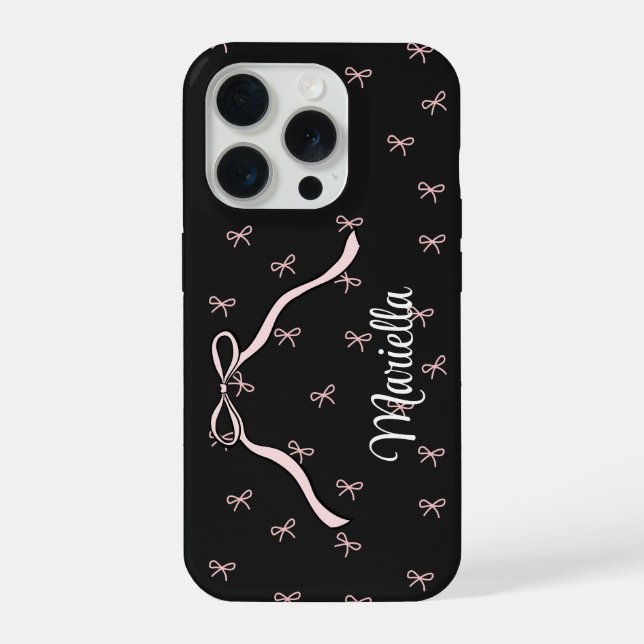 Estojo de Telefone Personalizado com Laço Preto Co (Verso)
