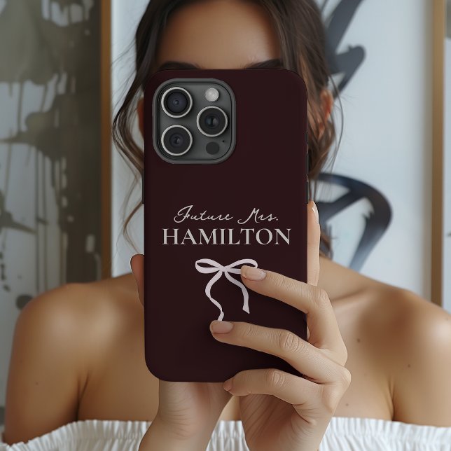 Estojo de Telefone Personalizado para a Futura Sra (Engagement Gift Phone Case – Personalized Case for Bride-to-Be & Bridesmaids)