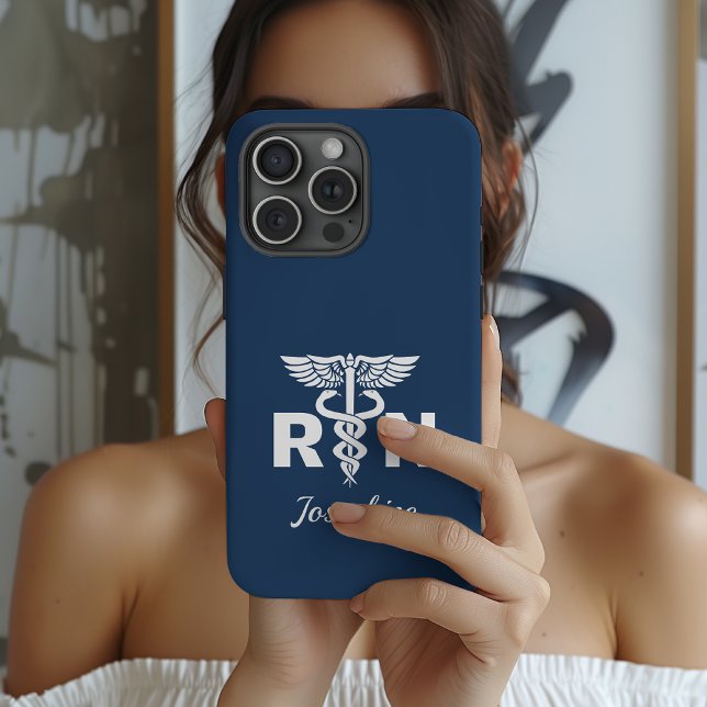 Estojo de telefone personalizado para graduados de (rn graduation personalized gift, nurse thank you phone case, healthcare professional gift case,)