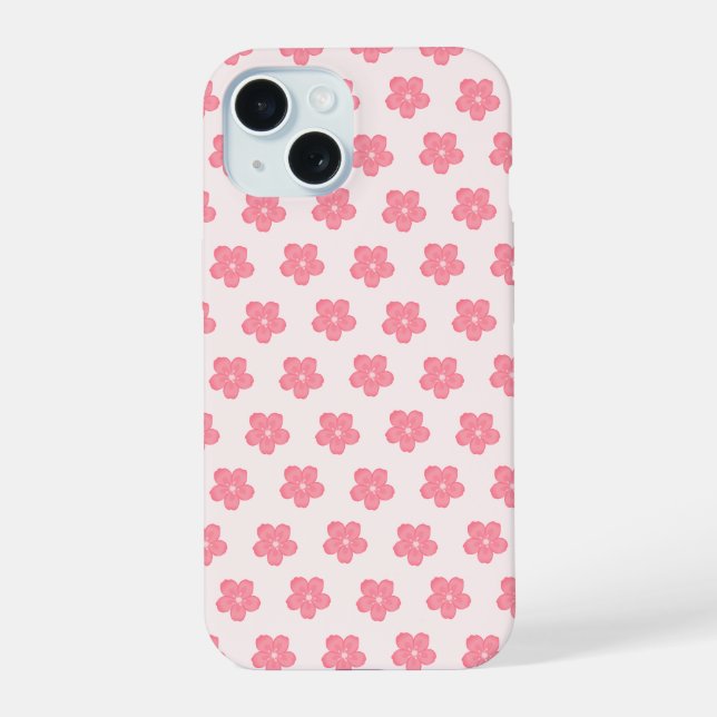 Estojo de Telefone Rosa Cerejeira em Flor (Verso)