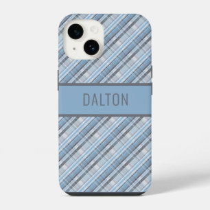 Estojo de Telefone Xadrez Azul Personalizado