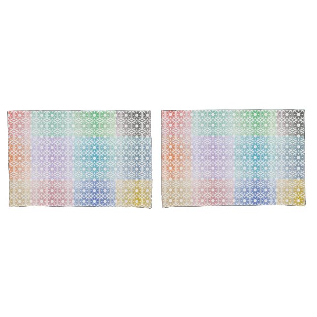 Estojo de Travesseiro Multicolorido (Frente - conjunto)