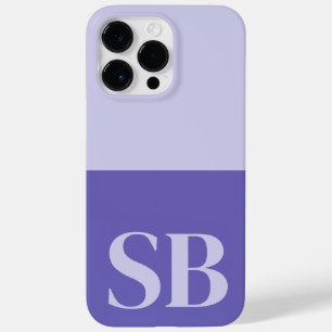 Estojo minimalista elegante com iniciais de monogr