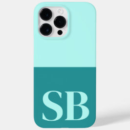 Estojo minimalista elegante com iniciais de monogr