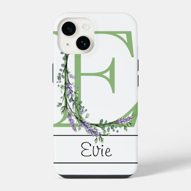 Estojo Monogram E Lavanda Eucalipto Case-Mate iPho (Verso)