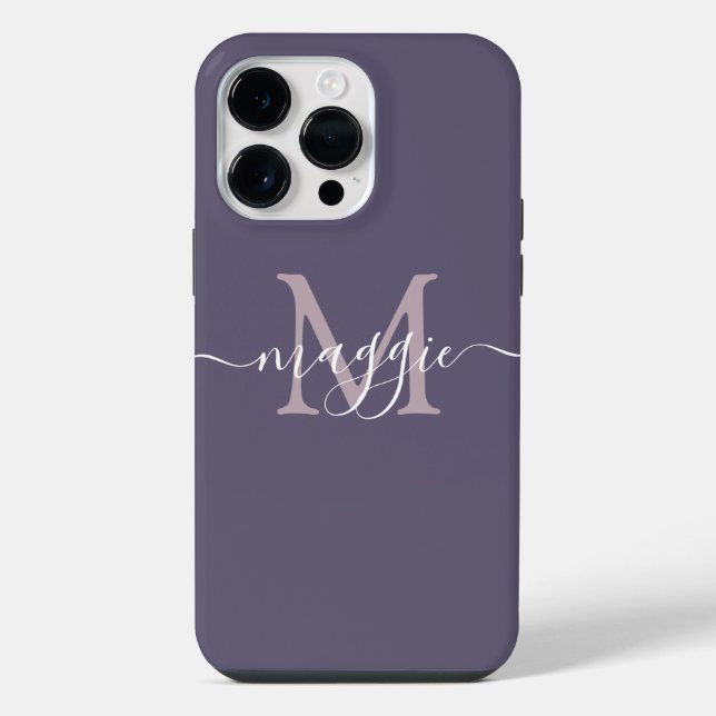 Estojo Monograma Script Pastel Case-Mate iPhone 14 (Verso)