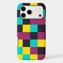 Estojo Neon Pixel Pattern para iPhone 17 Pro Max