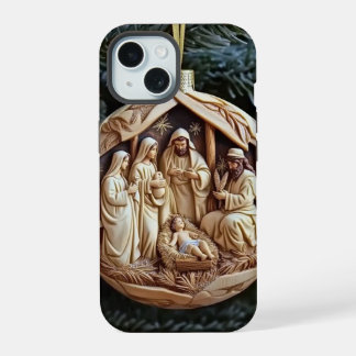 Estojo para Celular Cena de Natal Cristã – Menino 