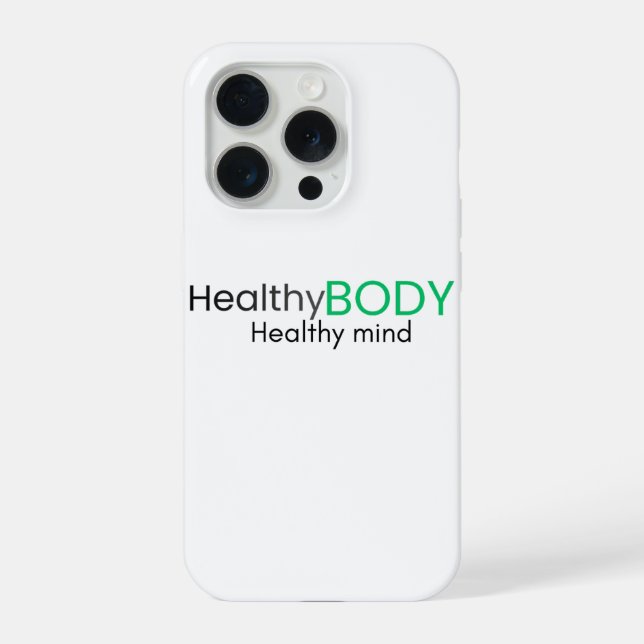 Estojo para Celular Corpo Saudável Mente Saudável  (Verso)