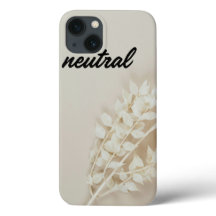 Estojo para iPhone 13 com Estética Floral Bege Neu