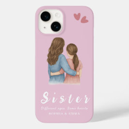 Estojo para iPhone 14 Colagem de Fotos de Irmãs –