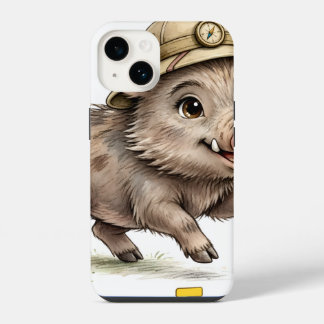 Estojo para iPhone 14 do Javali dos Pequenos Explo