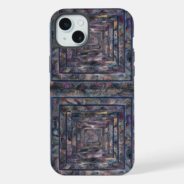 Estojo para iPhone 15 Plus com Padrão de Infinito  (Verso)