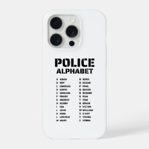 Estojo para iPhone 15 Pro do Alfabeto Fonético Pol