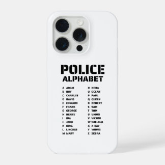Estojo para iPhone 15 Pro do Alfabeto Fonético Pol