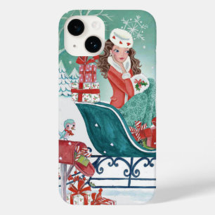 Estojo para Iphone 6 plus Natal Sleigh Shopping Gi