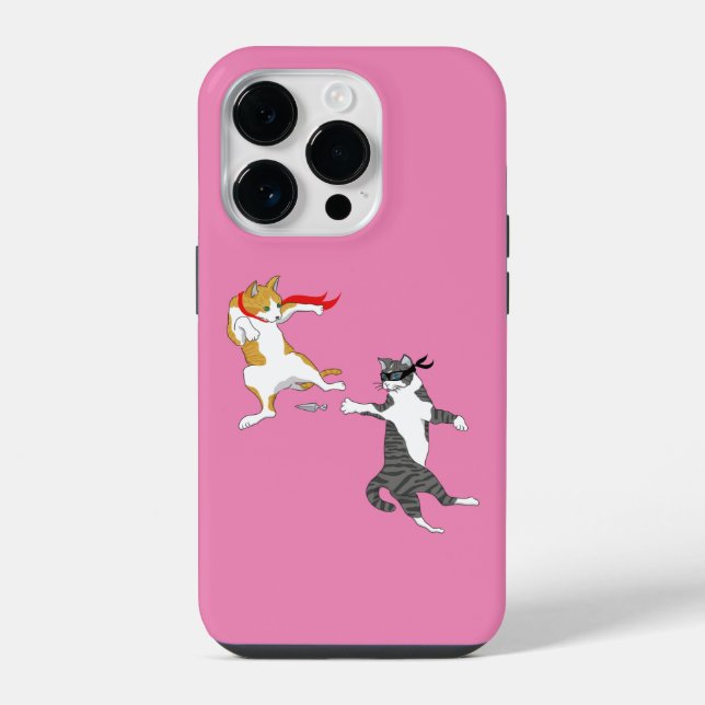 Estojo para iPhone Case-Mate de luta de gato (Verso)