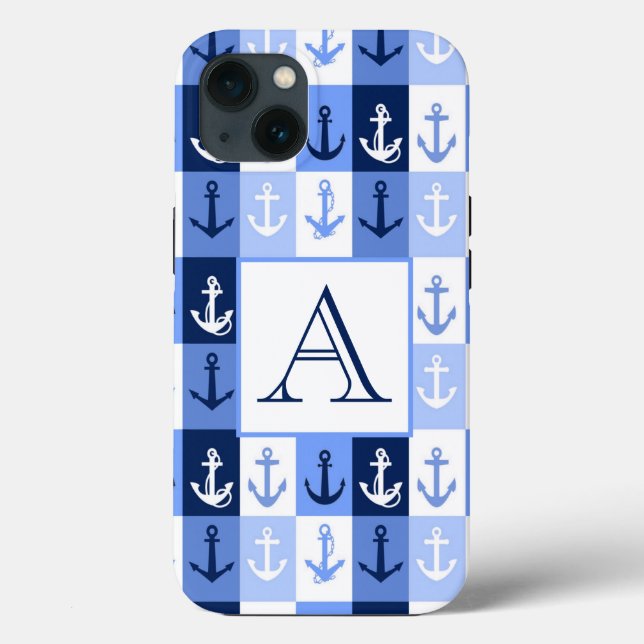 Estojo para iPhone Case-Mate monograma Âncoras (Verso)