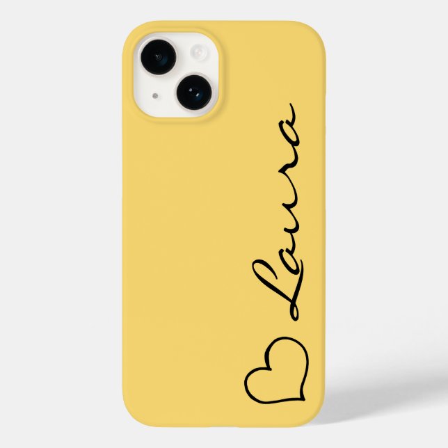 Estojo para iPhone com nome personalizado em letra (Verso)