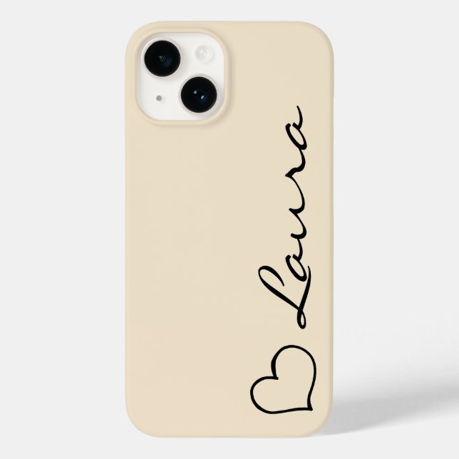 Estojo para iPhone com nome personalizado em scrip (Verso)
