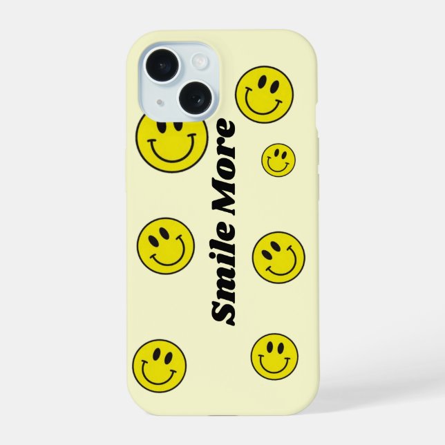 Estojo para iPhone do Urso Sorridente sorrir mais (Verso)