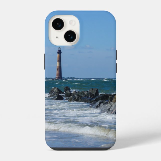Estojo para iPhone Folly Beach Morris Lighthouse (Verso)