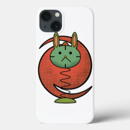 Estojo para iPhone / iPad Círculo Laranja Gato Ver