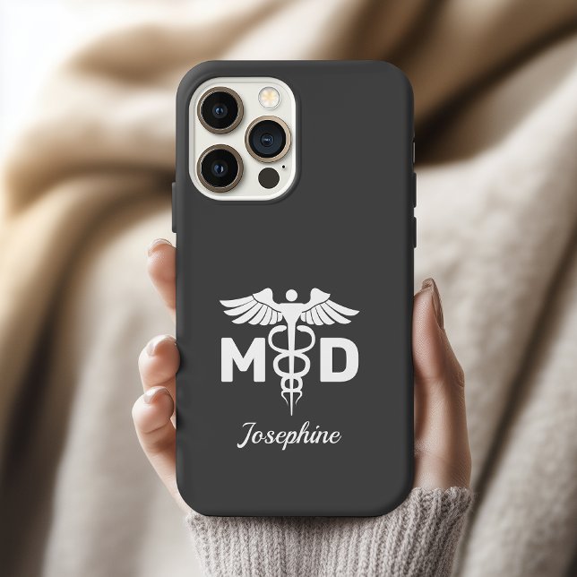Estojo para telefone de médico com presente de agr (residency completion doctor gift, physician appreciation phone case, caduceus symbol phone case)