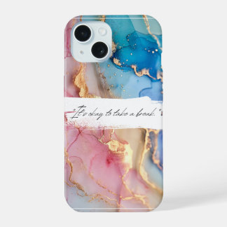 Estojo para telefone em aquarela com tinta álcool