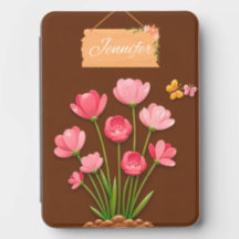 Estojo Personalizado de Kindle com Flores Rosa