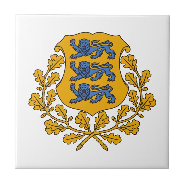 Estonia country coat arms symbol emblem flag (Frente)