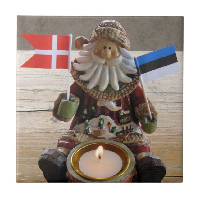 Estônia, Dinamarca, Azulejo de Natal! (Frente)