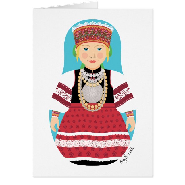 Estoniano, Cartão Seto Matryoshka (Frente)