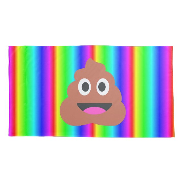 estopa arco-íris emoji bedrocase travesseiro (Verso)