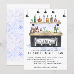 Estoque o Bar   Convite para Chás de casamento cas