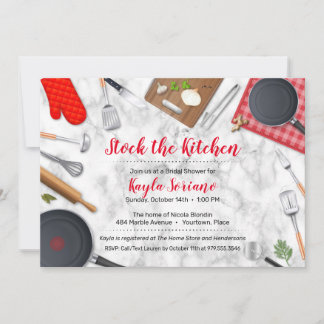 Estoque o Convite de festas do Chá da cozinha