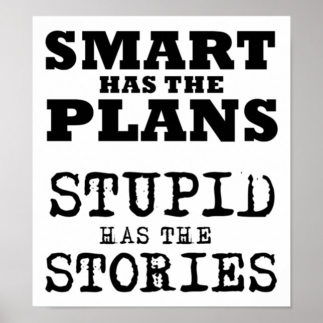 Estórias estúpidas Poster engraçada (Frente)